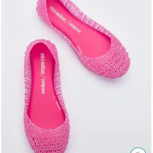 Mini Melissa Campana Pink Jelly Flats